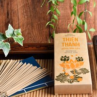 Golden Lotus concept | Agarwood incense stick 20 cm | 150 stick 1 box photo 2