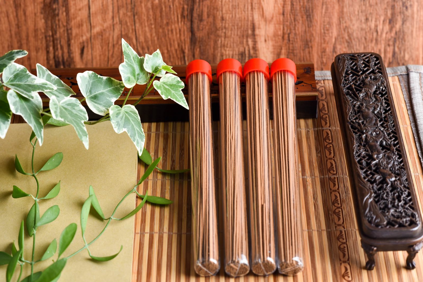 Red Lotus 20cm agarwood incense solid stick 70 sticks 1 tube