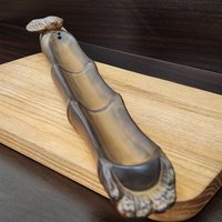 Ceramic censer | black color | Bamboo boat and cicada photo 4