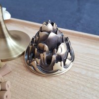 Copper censer | High pedestal copper censer | Mountain pattern design photo 3