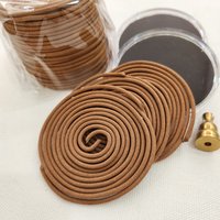 Golden Lotus concept | A set of Agarwood incense coil 4 hours | 48 coils per box | give free 02 glass box and 01 copper gourd photo 3