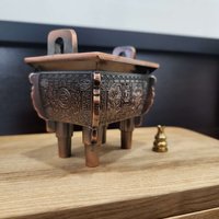 Alloy censer | Four‑legged censer | Featuring twin dragons | Includes 1 Copper gourd photo 2