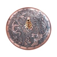 Alloy | Dragon–Phoenix censer with various patterns | Comes with 1 copper gourd photo 3
