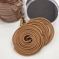 Red Lotus concept | A set of Agarwood incense coil 2 hours | 48 coils per box | give free 02 glass box and 01 copper gourd photo 3