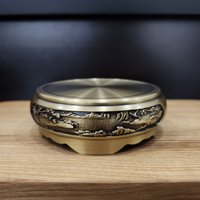 Copper censer | Pedestal for the censer | Dragon and phoenix pattern