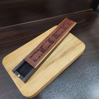 Wooden censer | Premium 20cm wooden | Padouk wood | Censer with one fire resistant layer photo 2