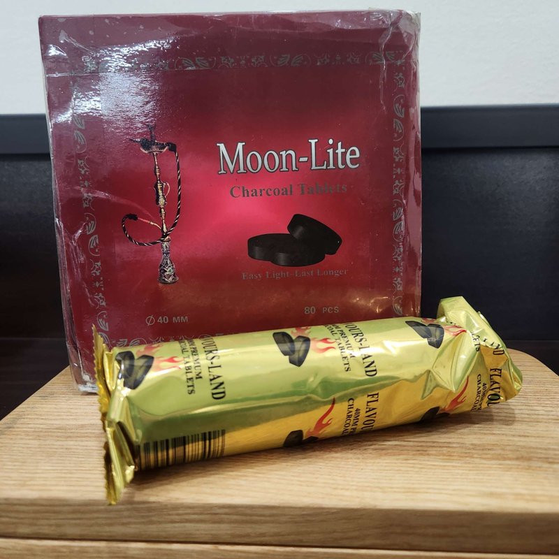 Charcoal tablet form | Box of 80 tablets | 1 pack contains 10 square tablets | Made in China