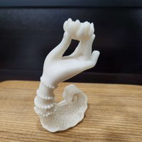 Stone powder | Backflow smoke | Buddha hand receiving a lotus | Suitable for backflow incense cones photo 1