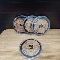 Red Lotus concept | Agarwood incense coil 2 hours | glass box 2 coils mini photo 2