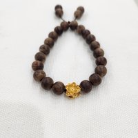 Vòng tay trầm hương 21 hạt nữ - phối sen vàng 24K, mang ý nghĩa cầu bình an cho người thương photo 10