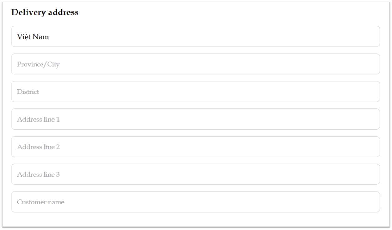 Step 2: Delivery information